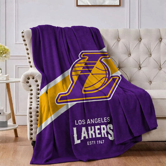 Los Angeles Golden Basketball Sport Throw Blanket