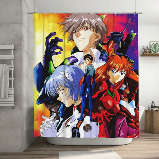 Mecha Anime Characters Shower Curtain