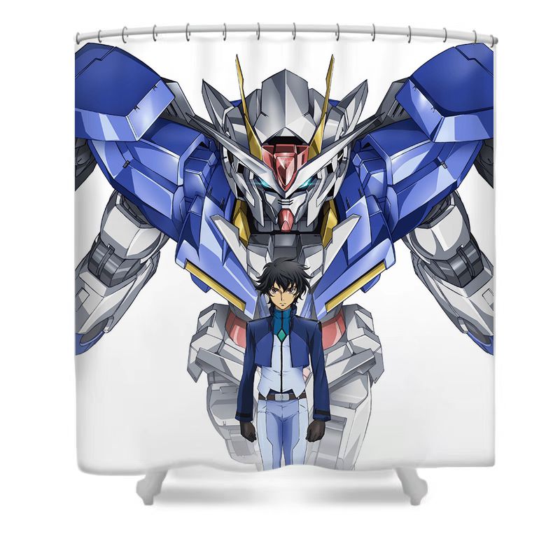 Mecha Mobile Suits Anime Shower Curtain - 4Pcs Set