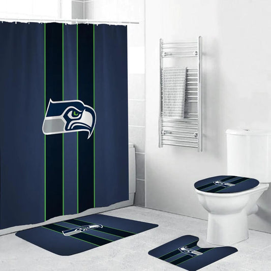 Rideau de Douche Seattle Seahawks, football NFL idée d'accessoires Rideaux 180x180