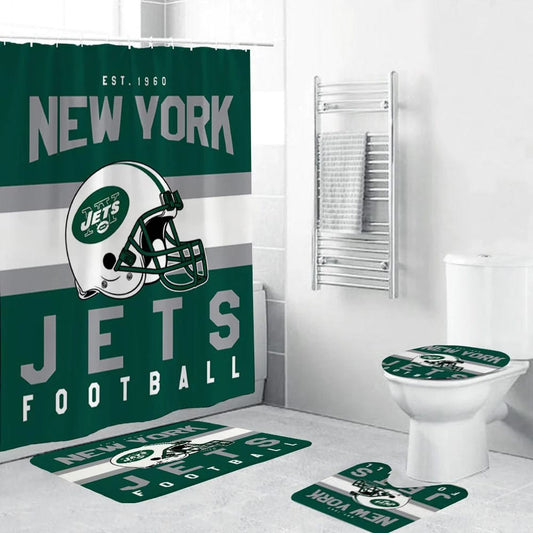 Douchegordijn NEW YORK JETS, NFL voetbalhelm teamvlag, 180x180cm