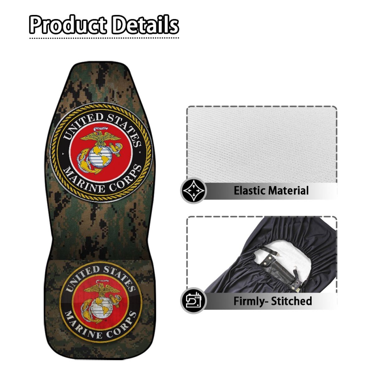 Naval Infantry Symbol Car Seat Cover