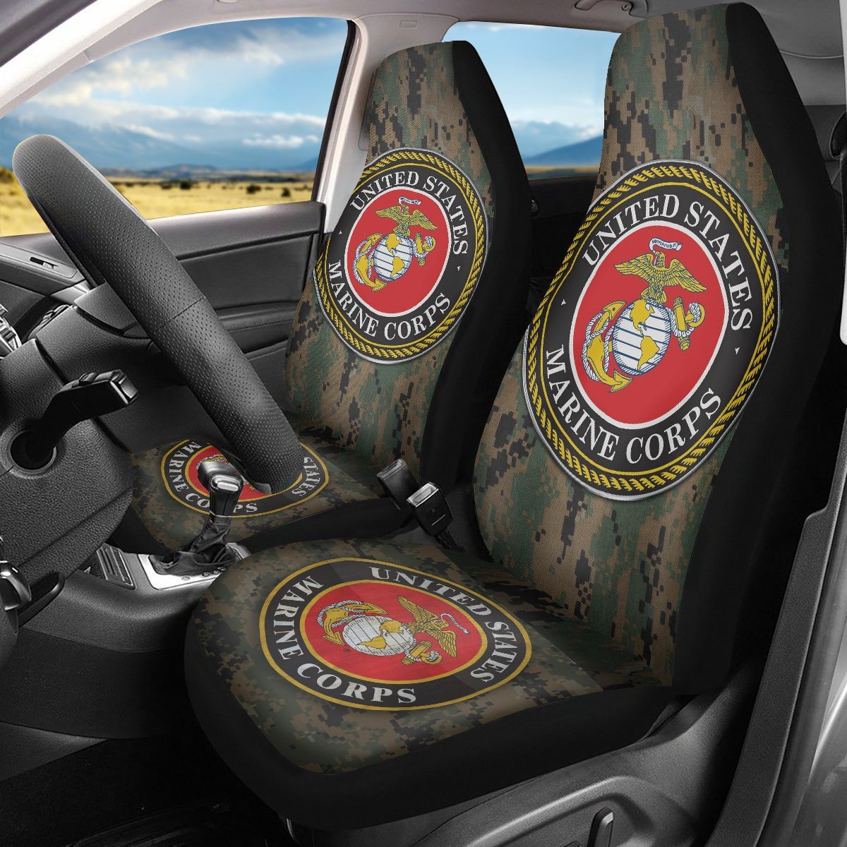 Naval Infantry Symbol Car Seat Cover