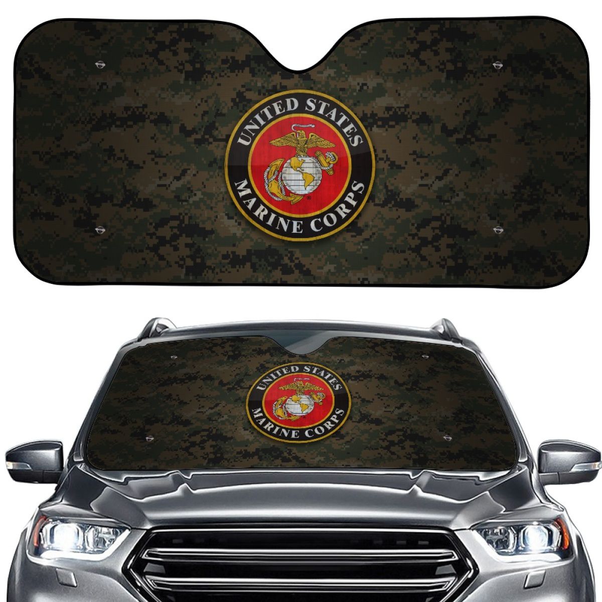 Naval Infantry Symbol Car Sun Shade