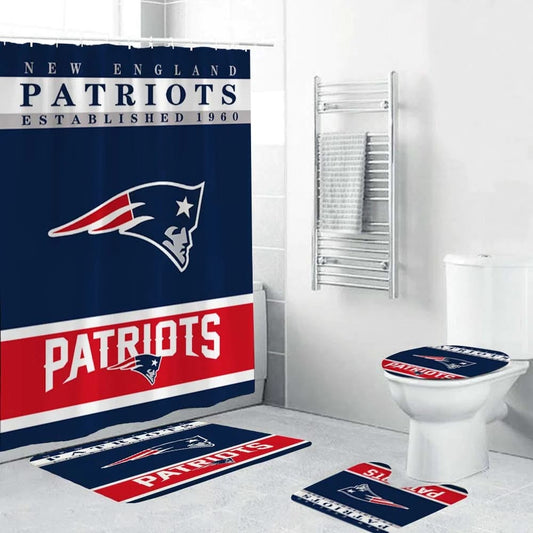 New England Patriots Duschvorhang, NFL Football Team Flagge, Badezimmer-Dekoration, Accessoires, Idee