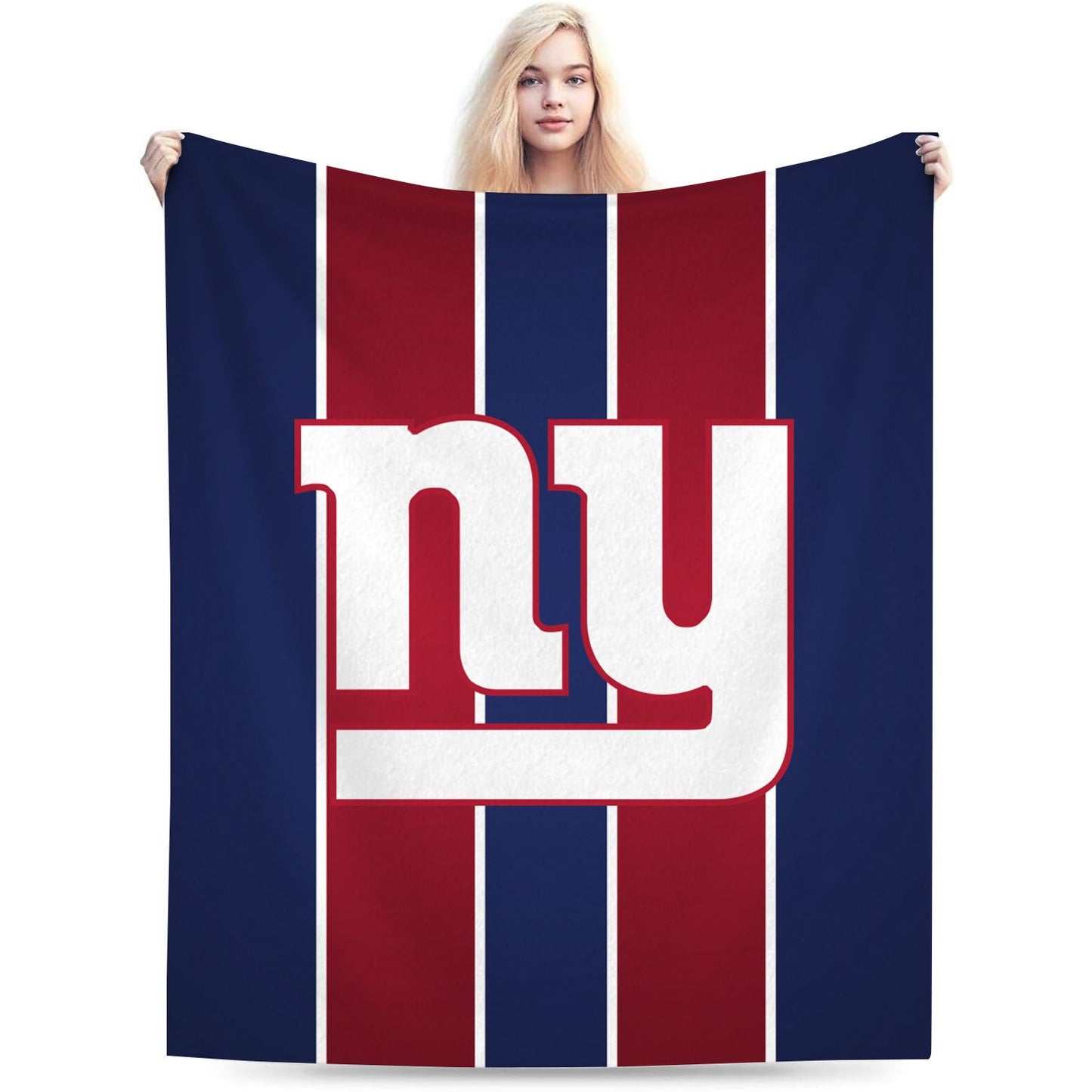 New York White Football Sport Throw Blanket