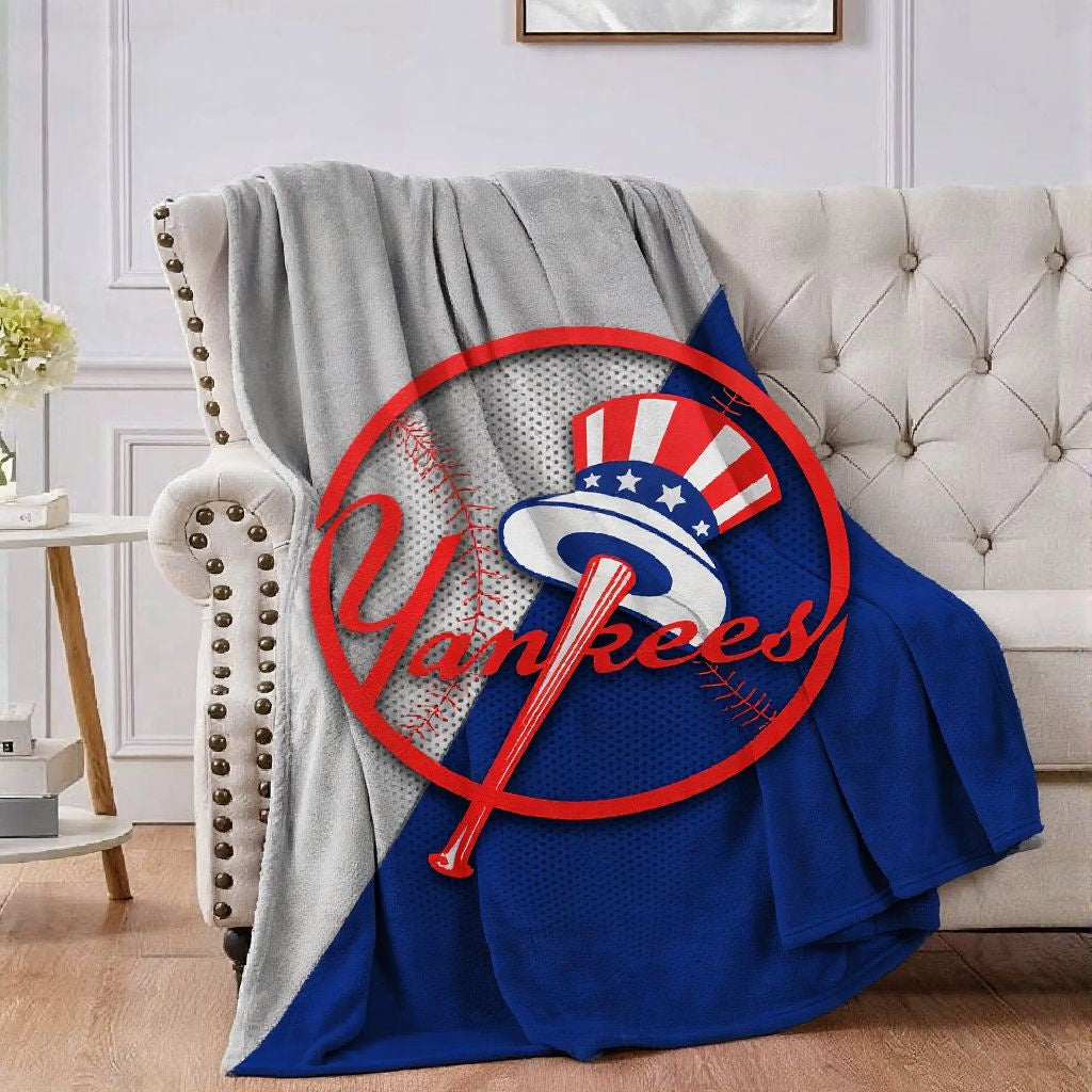 New York Baseball Sport Throw Blanket
