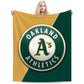 Oakland Baseball Throw Blanket