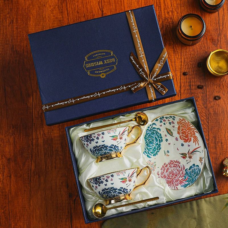 Oriental Flora Bird Tea Cup and Saucer Set