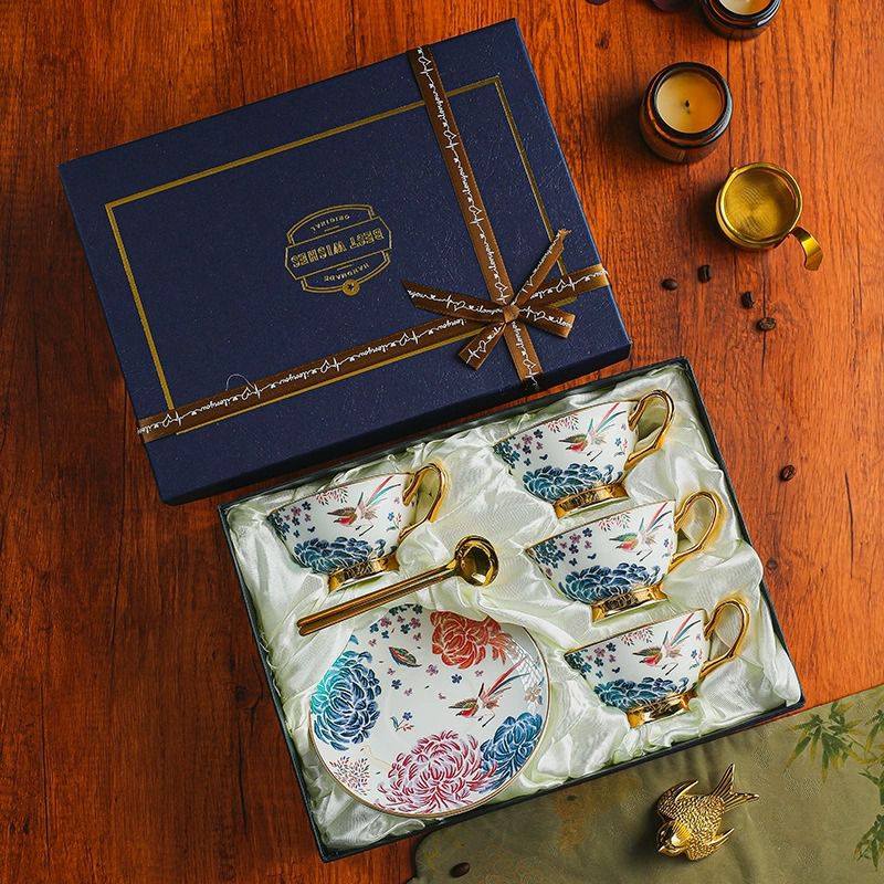 Oriental Flora Bird Tea Cup and Saucer Set