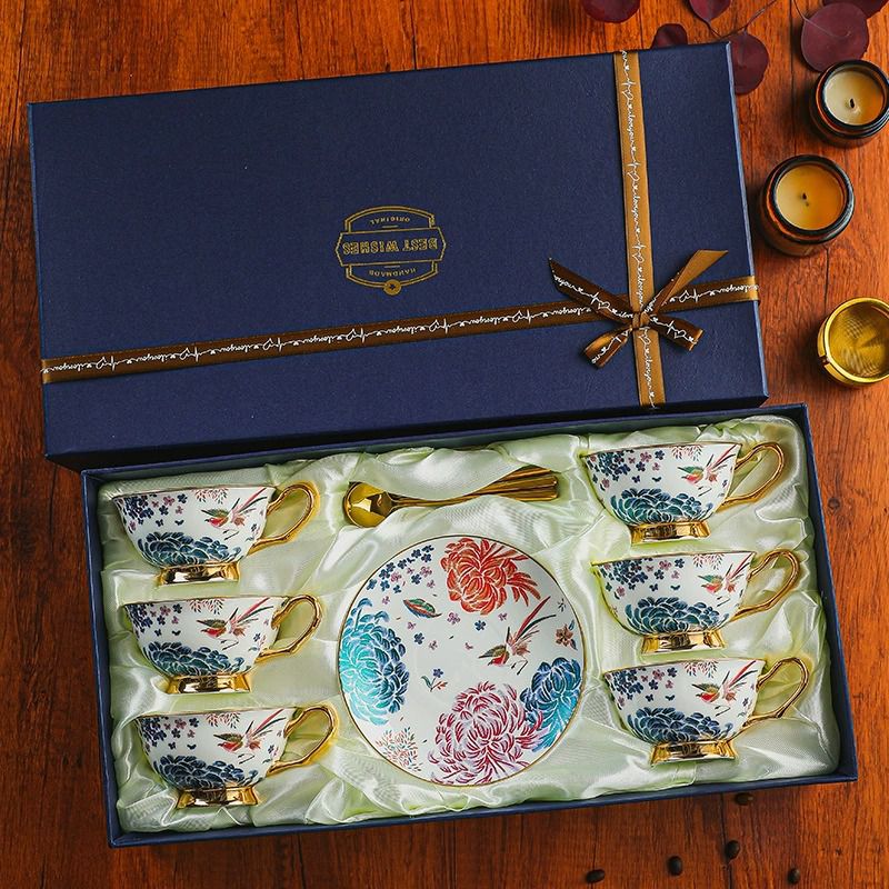 Oriental Flora Bird Tea Cup and Saucer Set