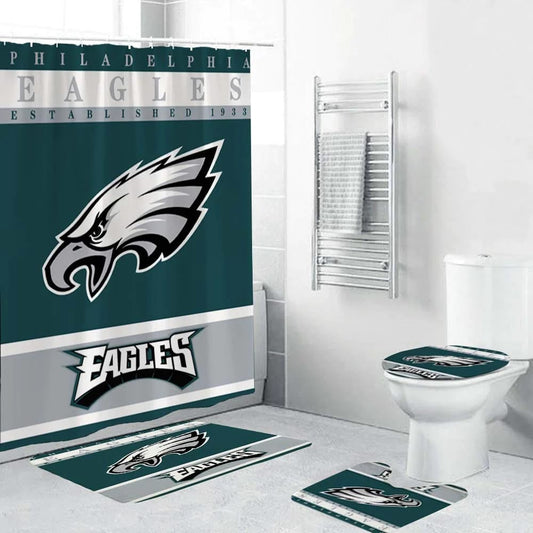 The Eagles Team Duschvorhang NFL Football Team Sport Badezimmer Dekor Accessoires Idee