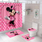 Pink Heart Mouse Shower Curtain