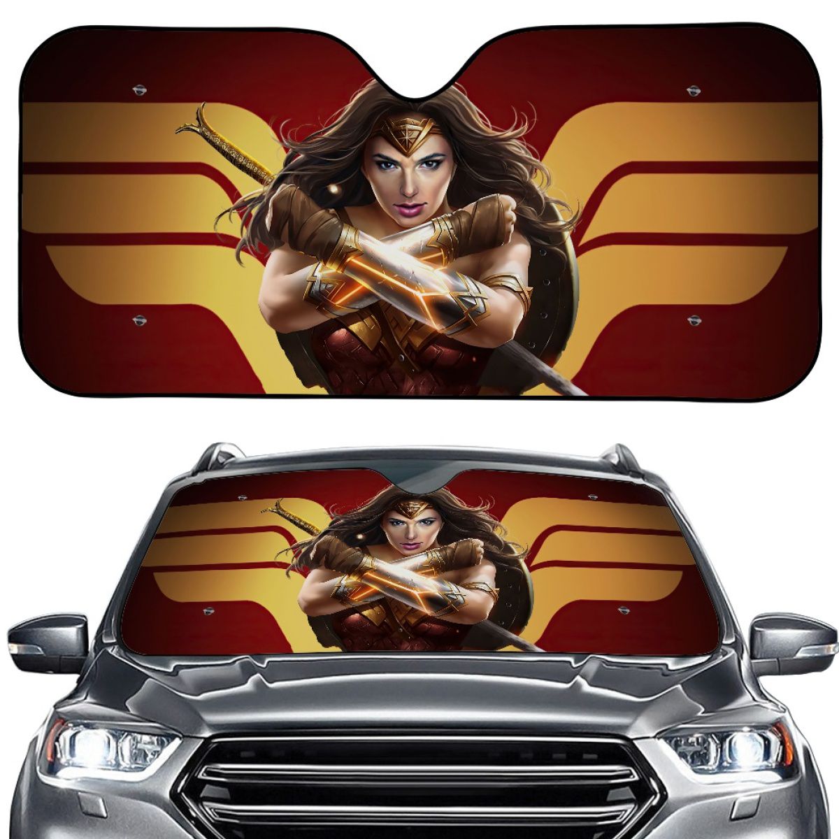 Princess Diana Superhero Car Sun Shade