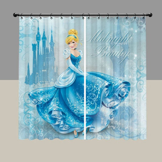 Cartoon Cinderella Blackout Curtain
