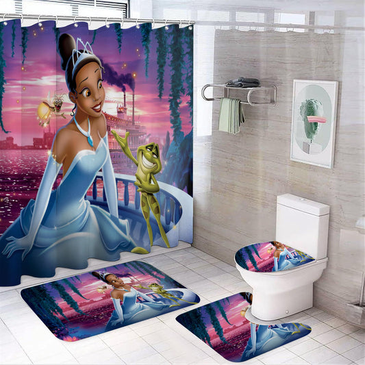 Princess Tiana with Frog Shower Curtain