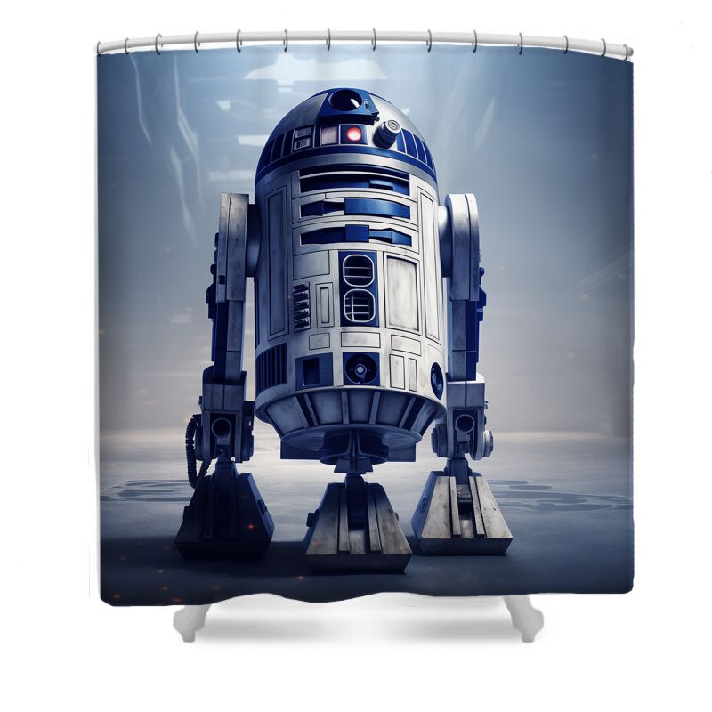 Resourceful Astromech Droid Shower Curtain