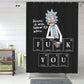 Rideau de Douche Rick and Morty, yeux ouverts Rideaux 180x180