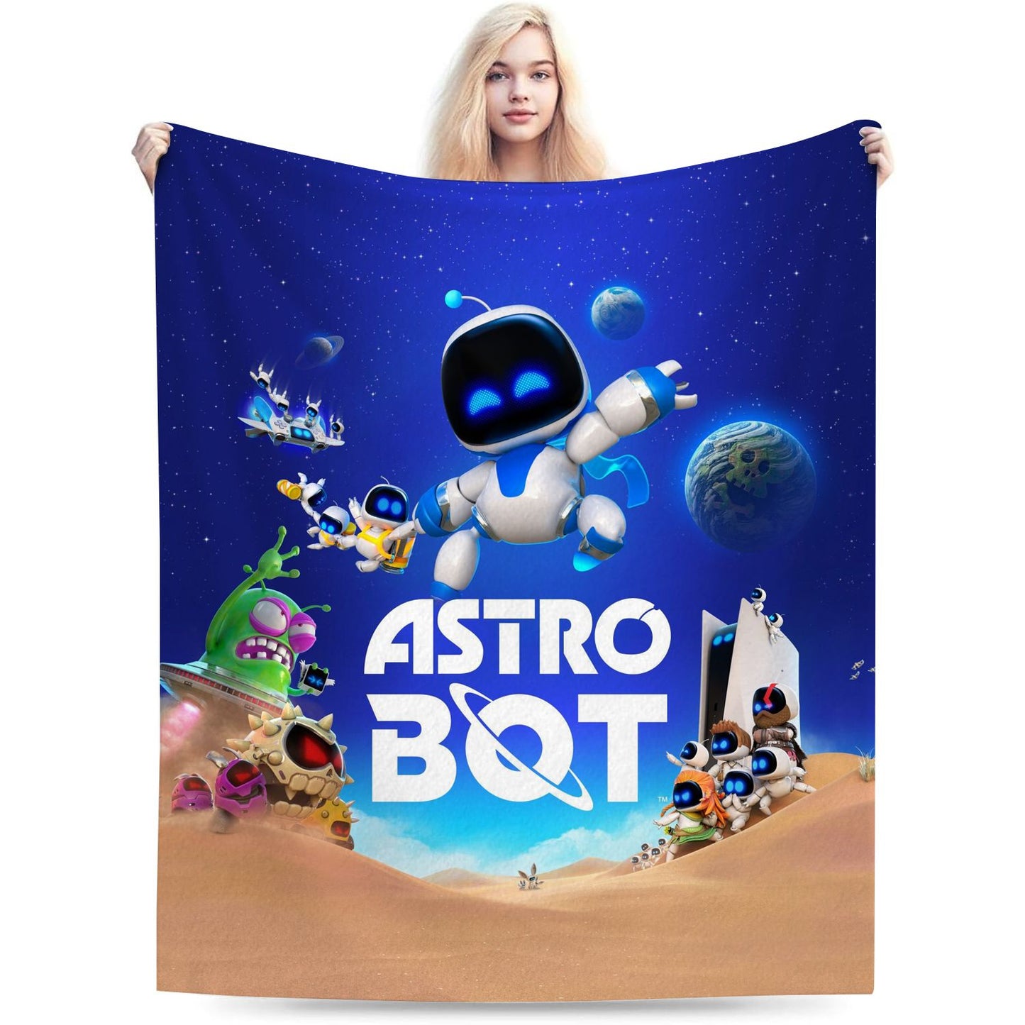 Save Lost Bots Game Throw Blanket