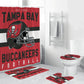 Football Helmet Team Flag Tampa Bay Buccaneers Shower Curtain