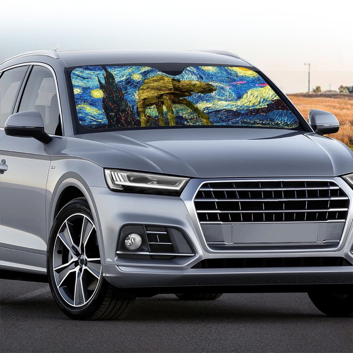 Starry Night Walker Sci Fi Car Sun Shade