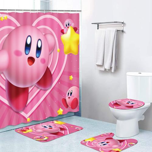 Rideau de douche Kirby, étoiles dessin animé Dreamland, 180x180cm