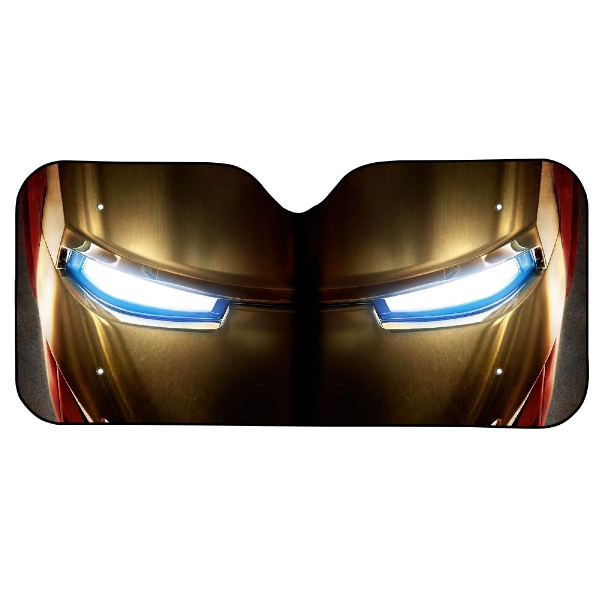 Superhero Helmet Close Up Eyes Car Sun Shade