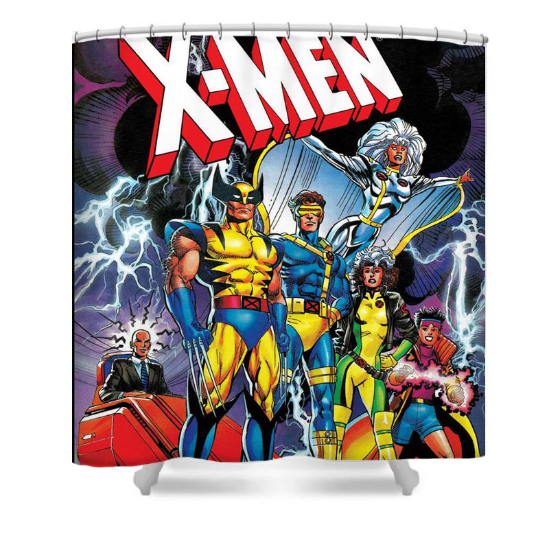 Superhero Team Comic Shower Curtain