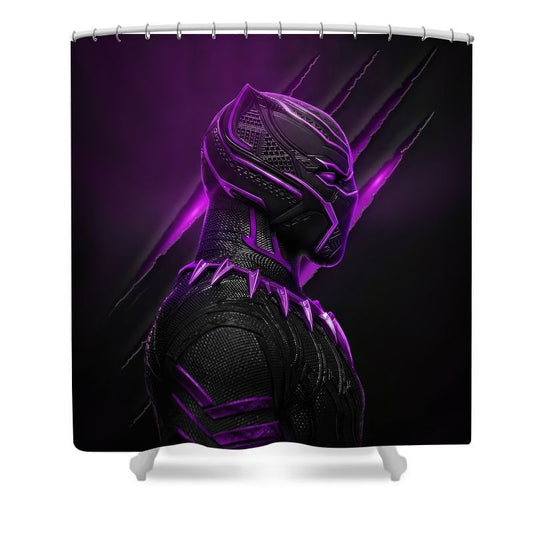 Duschvorhang Black Panther, Superheld Comic Marvel, Wakanda für immer, 180x180cm