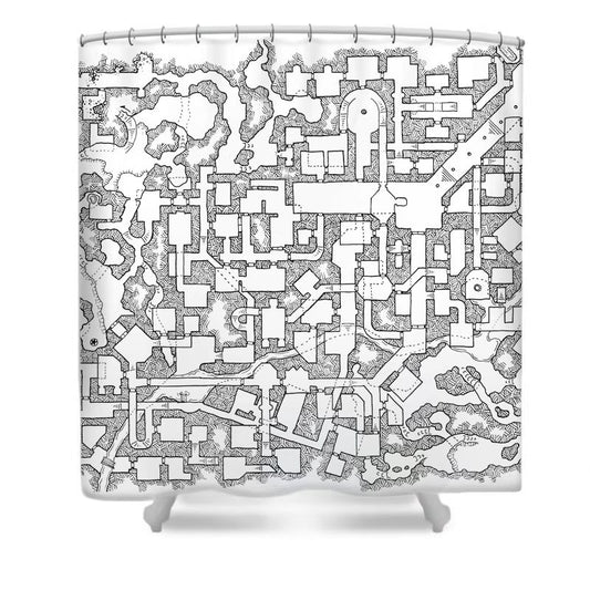 Tabletop Game Map Shower Curtain