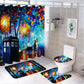 Duschvorhang Doctor Who, Tardis, Police Box, Paris, Rainy Day, 180x180cm