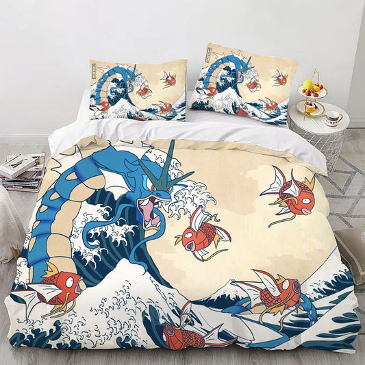 The Great Wave Dragon Bedding Set