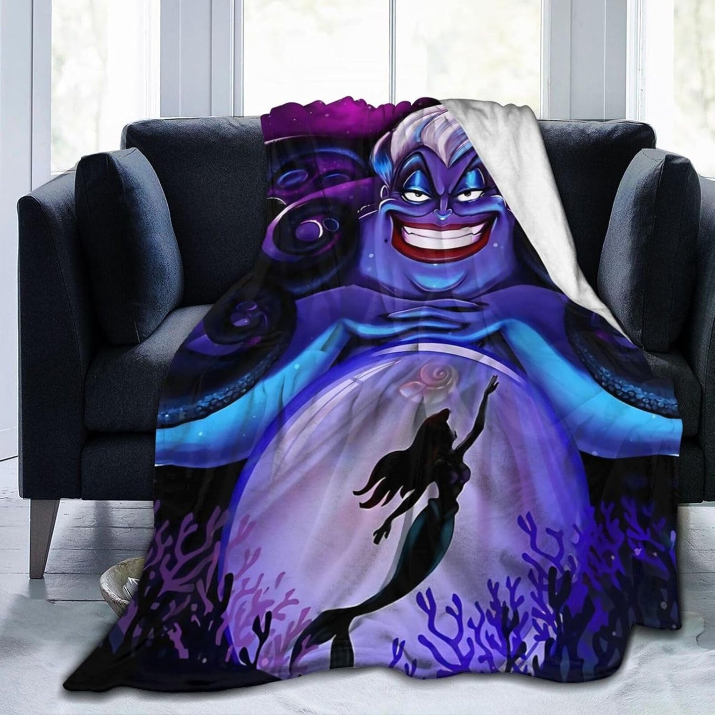 Villainous Sea Witch Throw Blanket