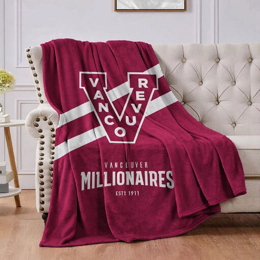 Vancouver Red Hockey Sport Throw Blanket