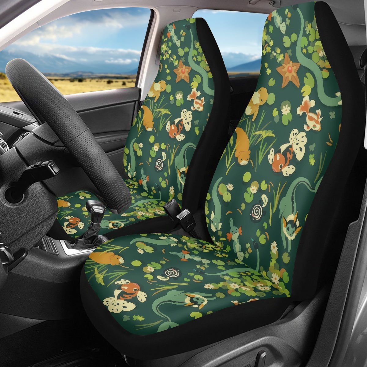 Water Species Cartoon Car Seat Cover