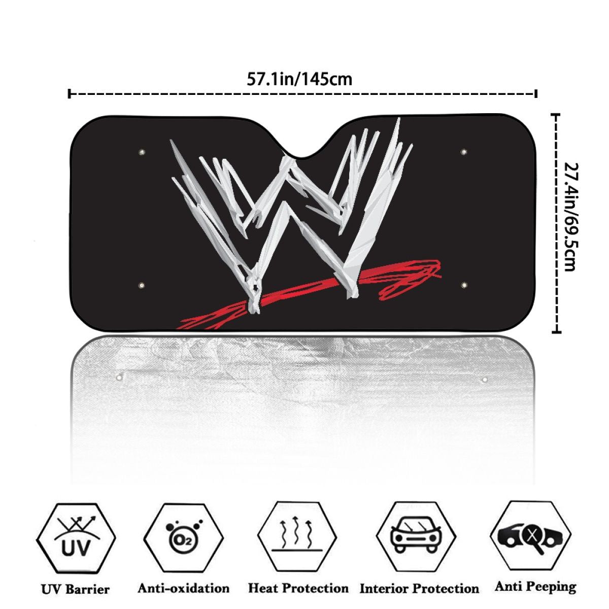 World Wrestling Sport Car Sun Shade
