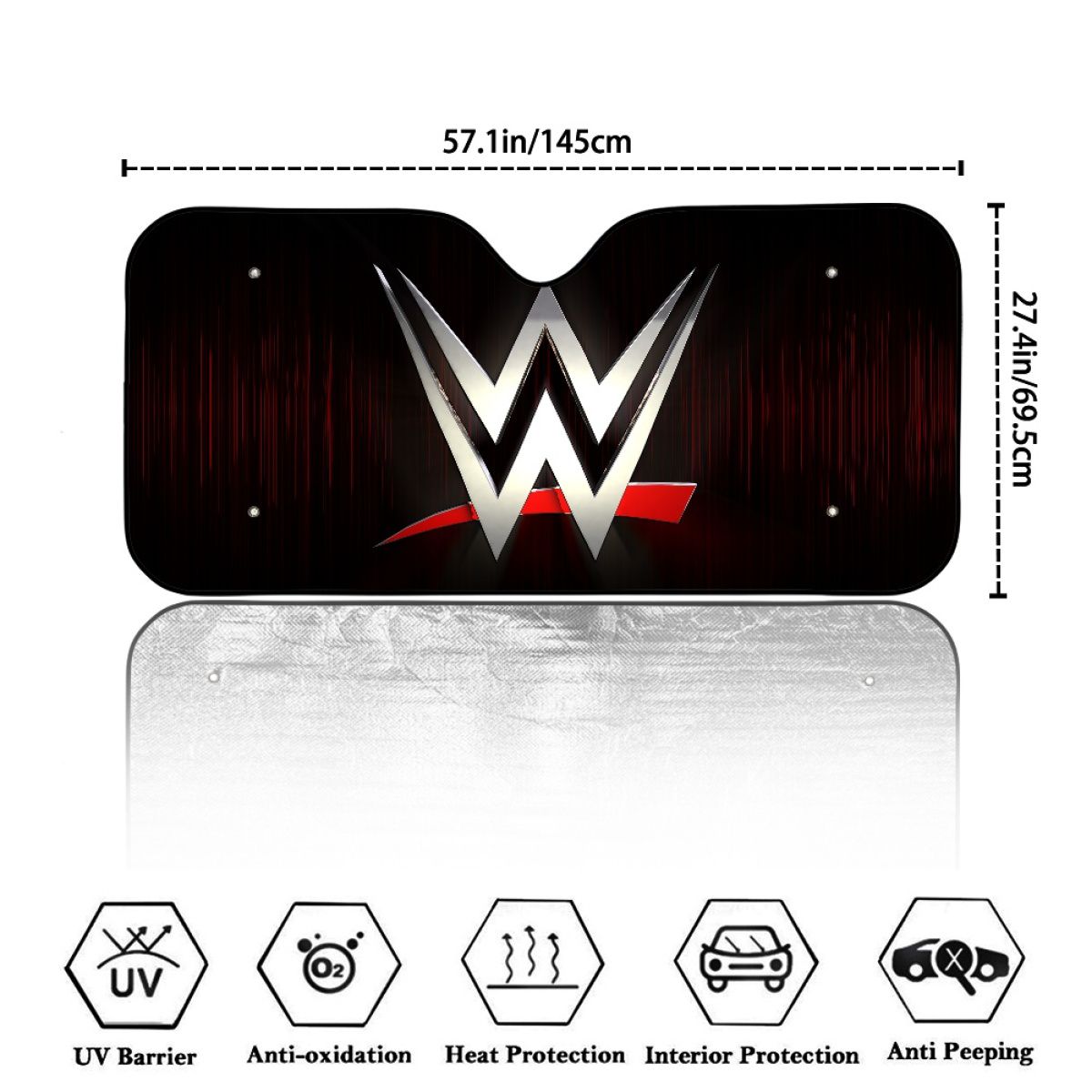 World Wrestling Sport Car Sun Shade