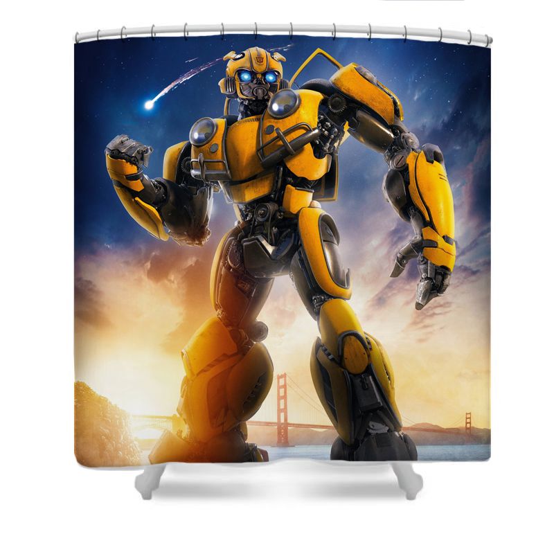 Yellow Heroic Autobots Shower Curtain
