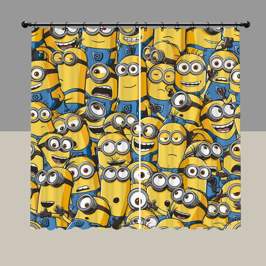 Yellow Capsule Creatures Blackout Curtain
