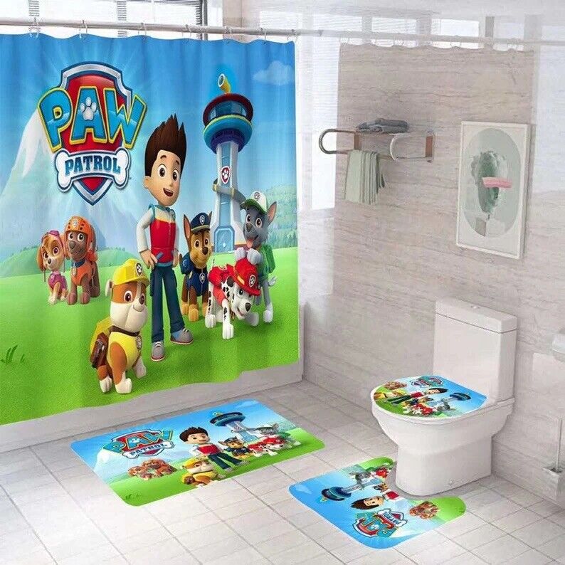 Cartoon Brave Puppies Shower Curtain