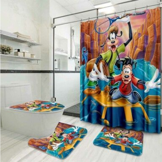 Rideau de douche Dingo, Goofy, chien de dessin animé, film Disney, 180x180cm