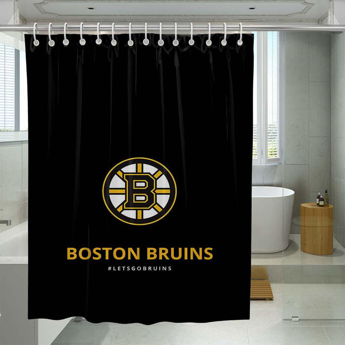 Let's Go Bruins Shower Curtain