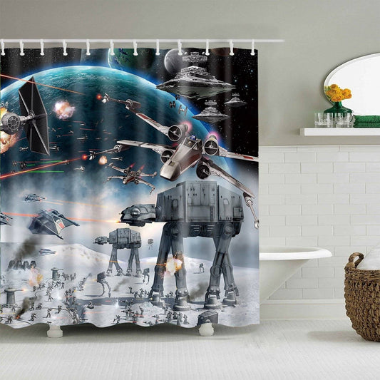 Epic Battle Star Space Shower Curtain
