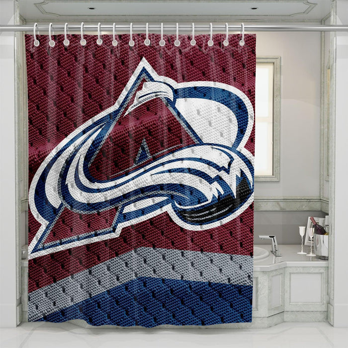 Knitted Hockey Avalanche Shower Curtains