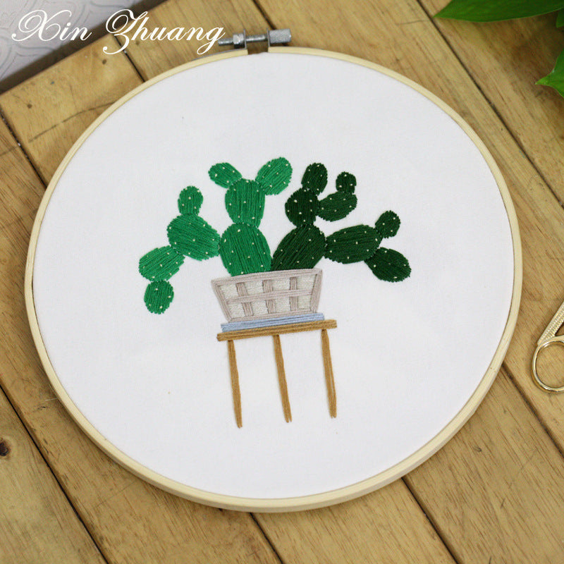 Cactus Embroidery Kit for Beginners