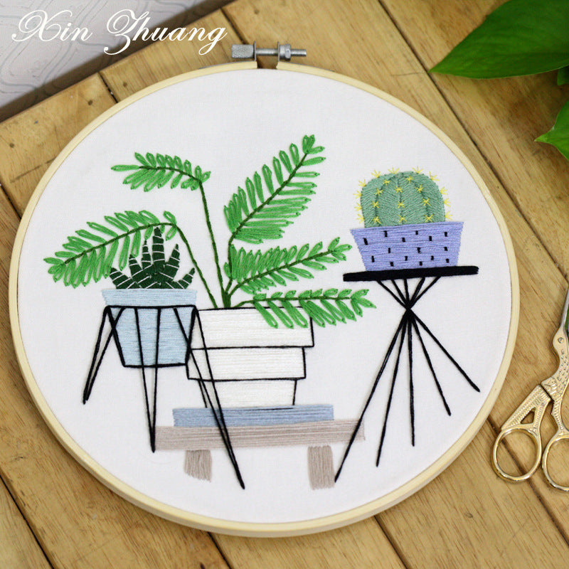 Tropical Cactus Succulent Embroidery Kits