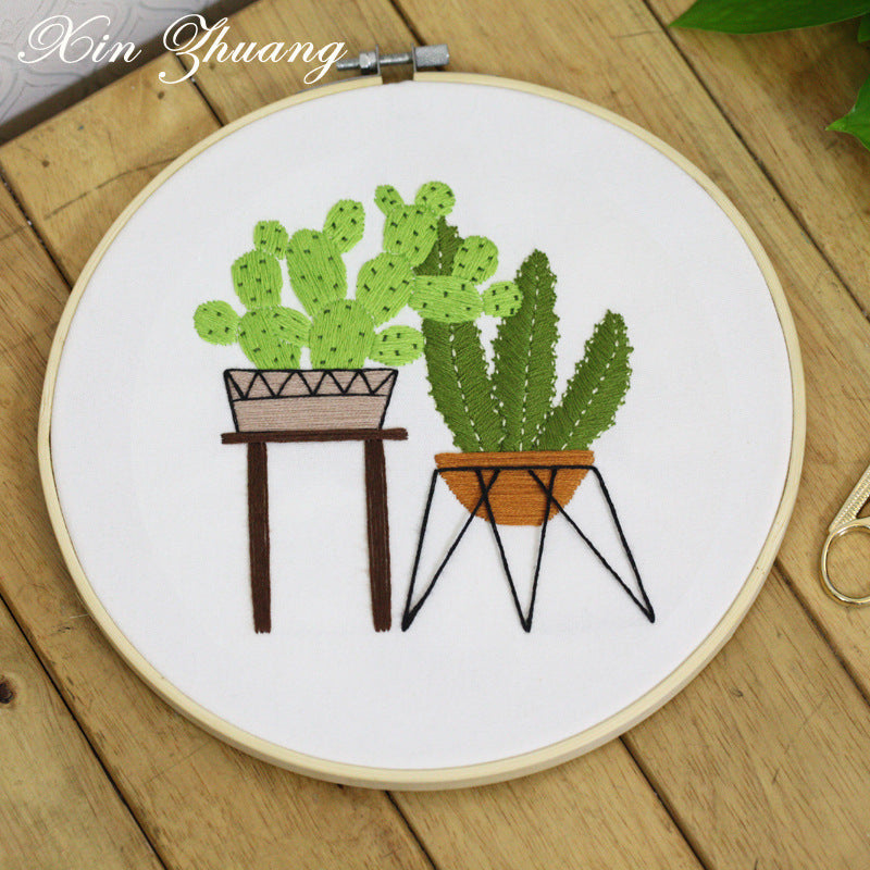 Tropical Cactus Succulent Embroidery Kits