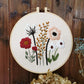 3 Pack of Wildflower Floral Embroidery Kits Spring Season Cross Stitch