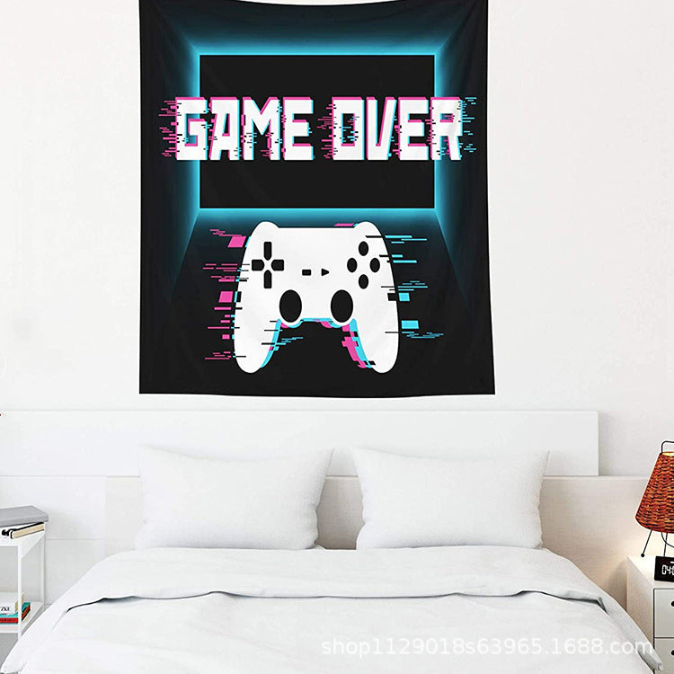 Game Over White Gamepad Gamer Tapestry