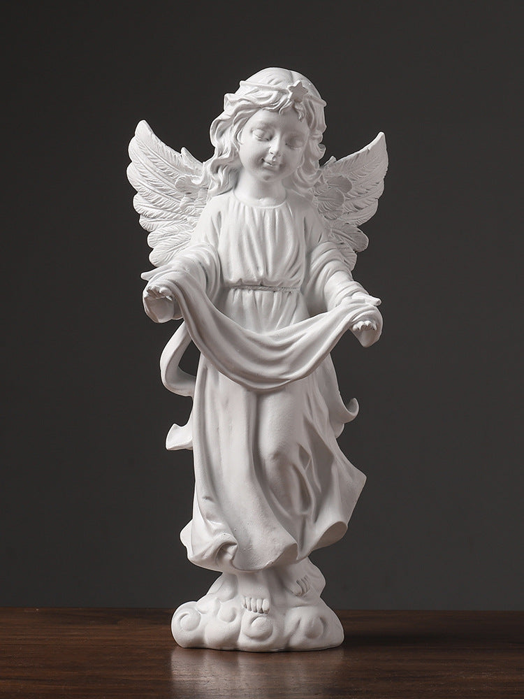 Little Angel Holding Cloth Memory Statue